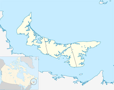 Topographical map of Prince Edward Island © Expired