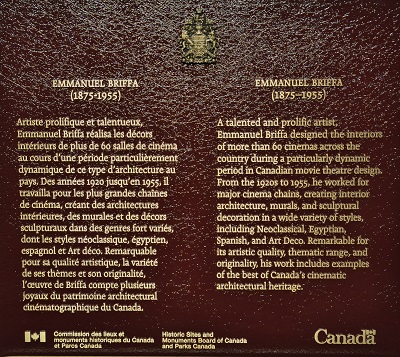 Detail of the Historic Site and Monument Board of Canada plaque commemorating Emmanuel Briffa. © Agence Parcs Canada | Parks Canada Agency, I. Larivière.