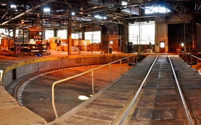 Photo of interior of Algoma Central Engine House, 2018. © Agence Parcs Canada/ Parks Canada Agency, 2018.