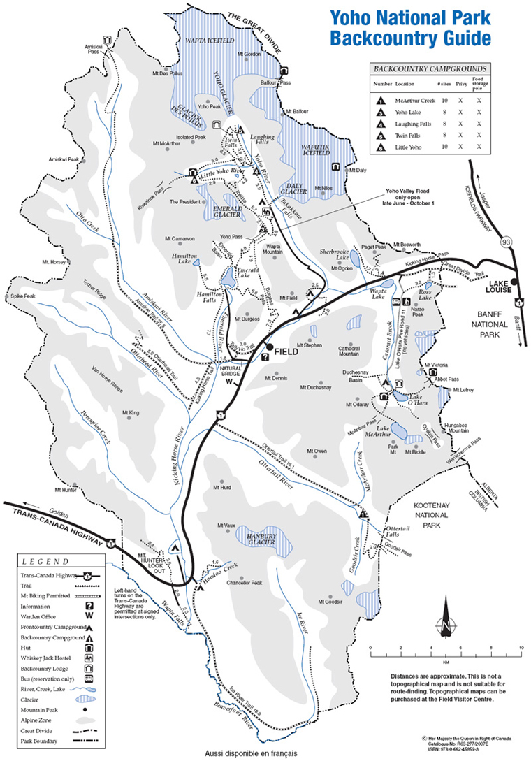 Map - Yoho National Park