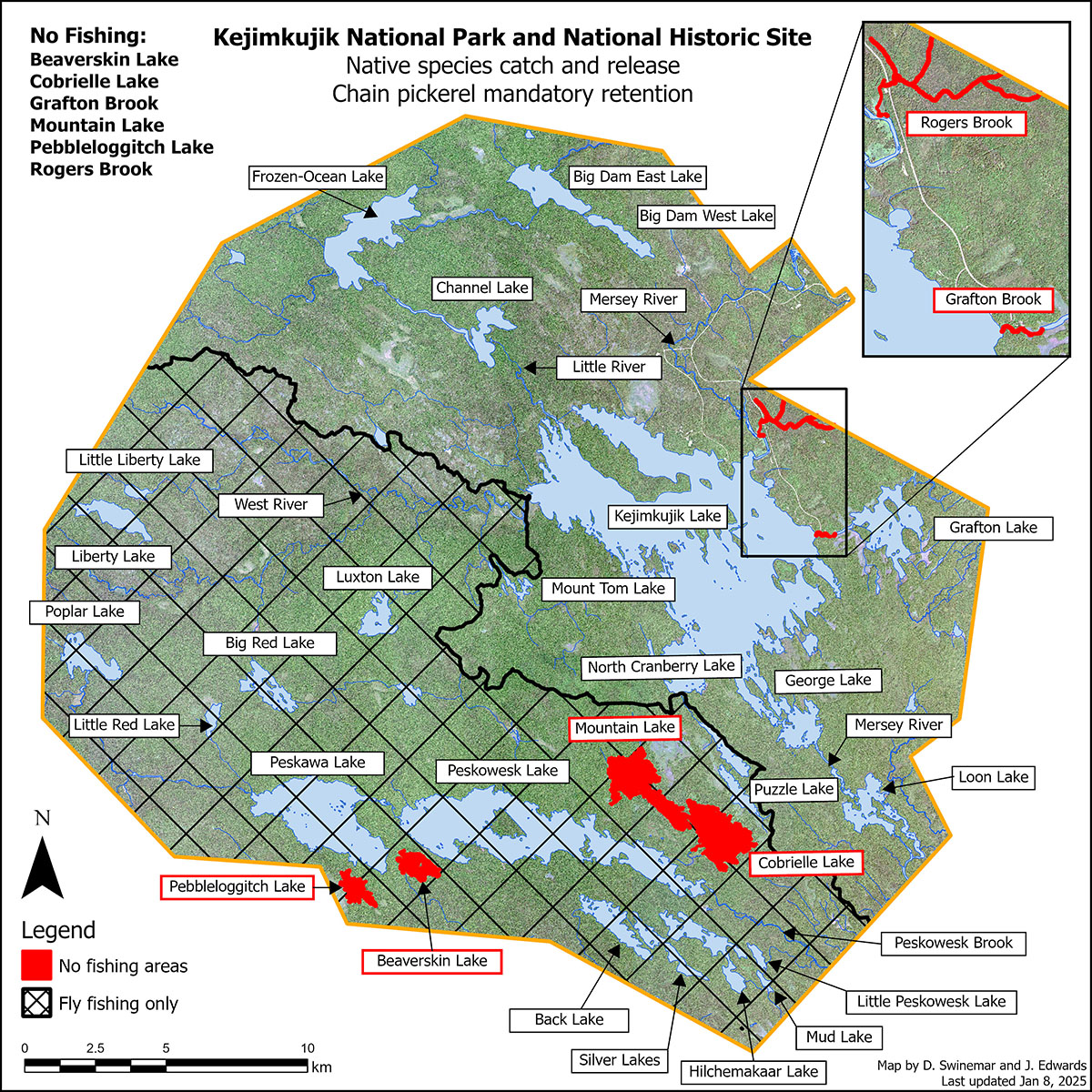 Fishing zones map